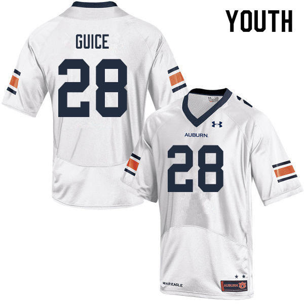 Youth Auburn Tigers #28 Devin Guice White 2019 College Stitched Football Jersey